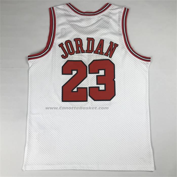 Maglia Chicago Bulls Michael Jordan No 23 Autentico 1997-98 Bianco